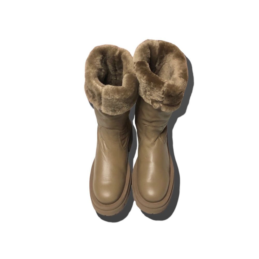 Free People x Equitaire Charlee Mid Shearling Fur Boots $348 - Picture 3 of 14